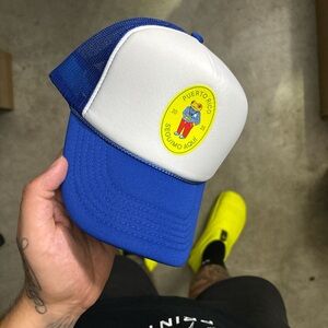 Bad Bunny Puerto Rico Trucker Hat - Blue and White